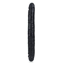 Real Rock Double Gode Straight Slim 30.5 x 3.5cm Noir